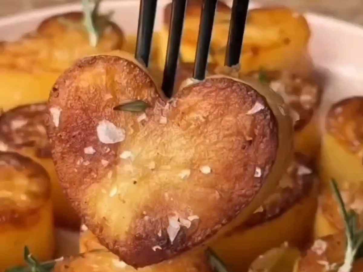 Corações de Batata na Manteiga (Batata Fondant)